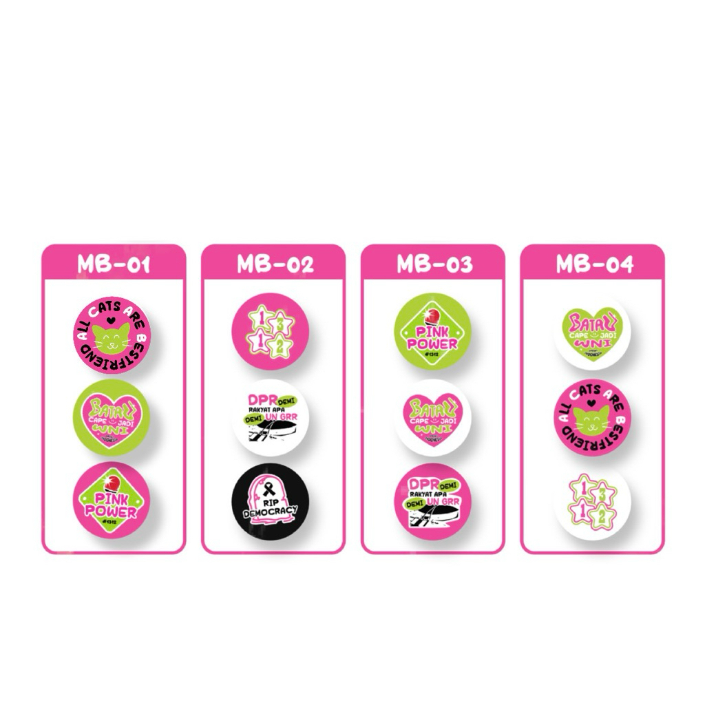Jual [3pcs] MINI PIN BUTTON 25mm - ACAB 1312 | RESET INDONESIA | ALL ...