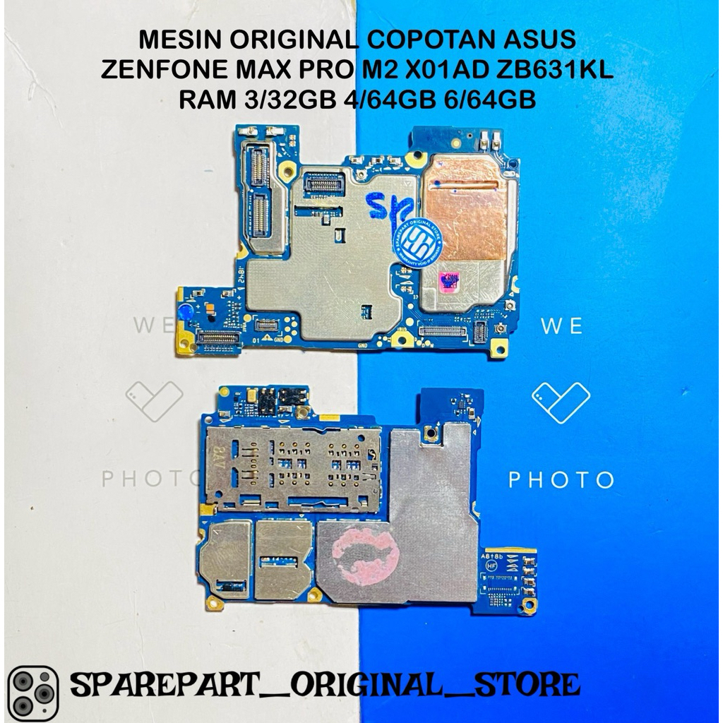 MESIN 100% ORIGINAL COPOTAN ASUS ZENFONE MAX PRO M2 X01BDA/ZB631KL RAM  3/32GB 4/64GB 6/64GB NORMAL