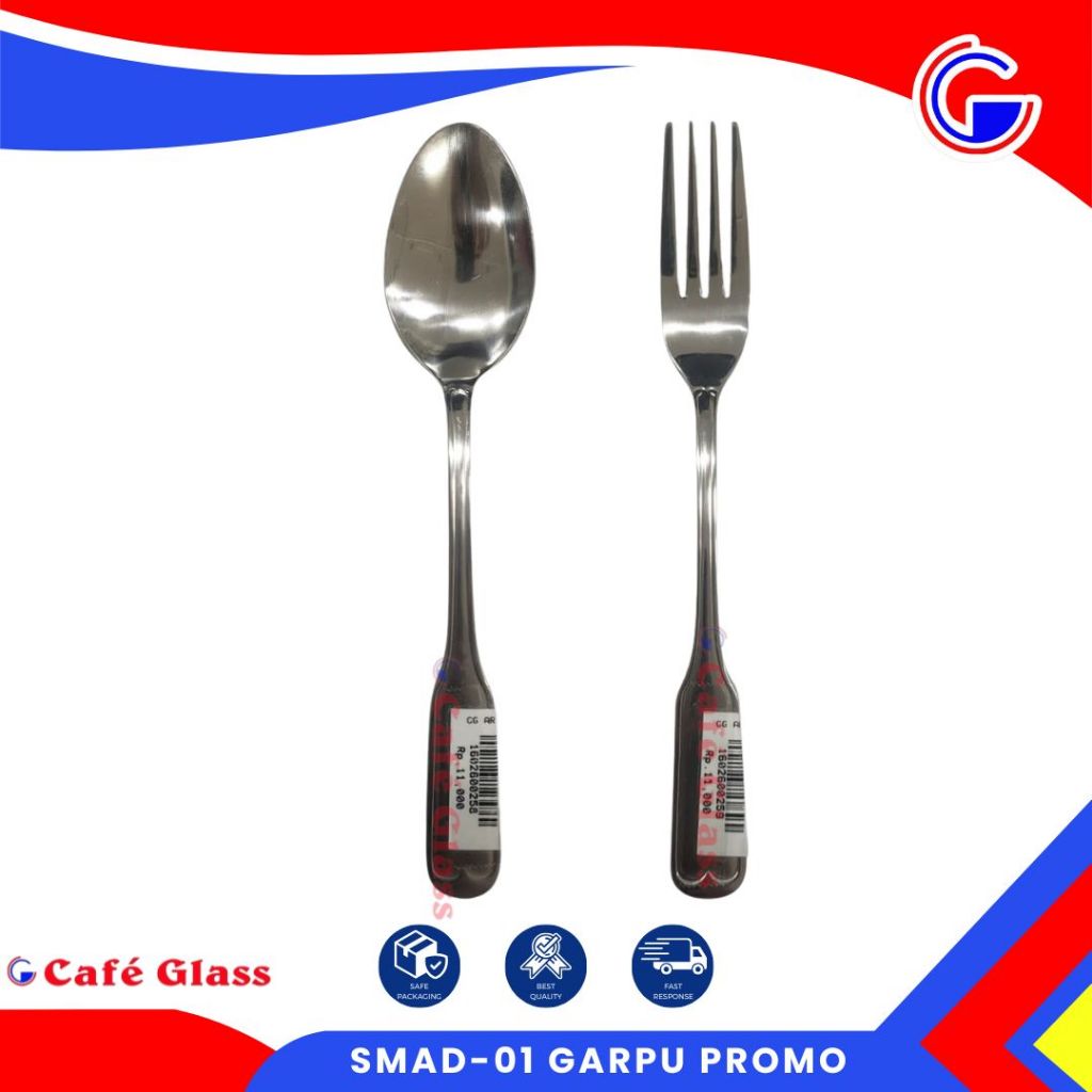 Sendok Makan Kedaung Set / Garpu Makan Stainless Set / Sendok Garpu Set Motif Love