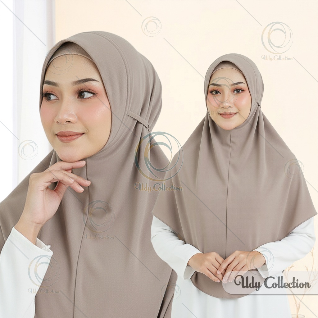 Jilbab Bergo Maryam Tali Soft Pad Instan Pinguin Oval Jersey Ukuran L