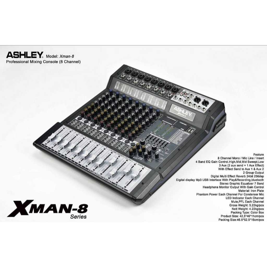 Jual Mixer Mixing ASHLEY New XMAN 8 XMAN8 8ch Interface USB Soundcard ...