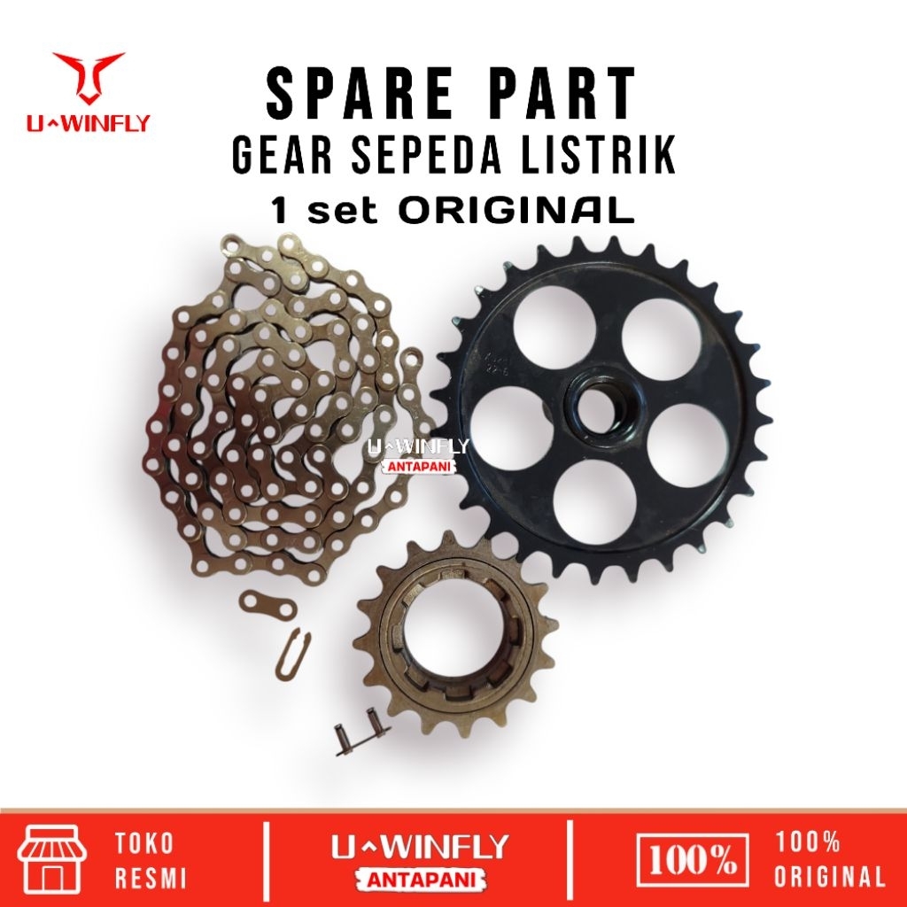 Jual Gear rantai Sepeda listrik type uwinfly D60 original UWINFLY ...