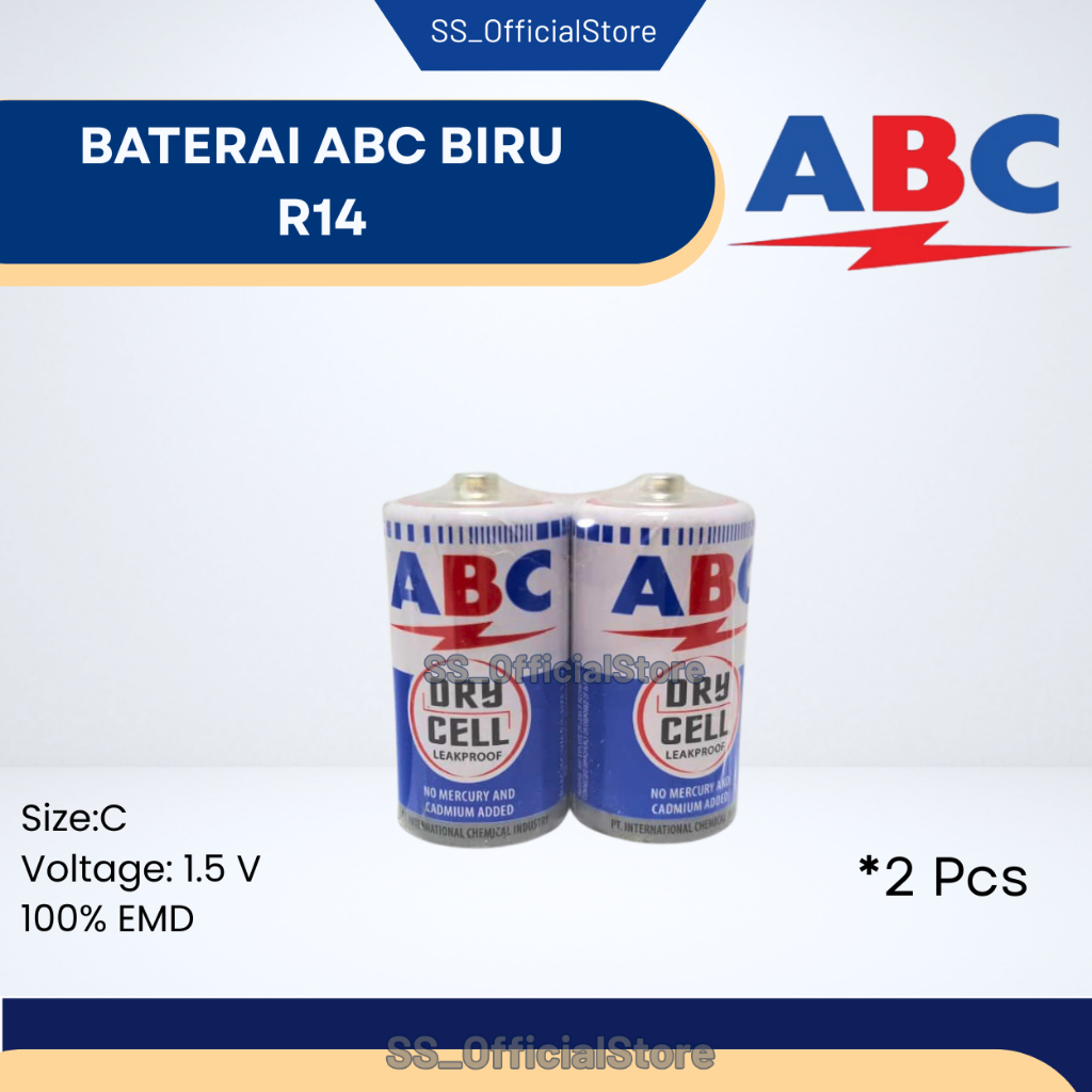 Jual Baterai ABC R14C Biru 2 Pcs - Tahan Lama, Aman, dan Praktis untuk ...