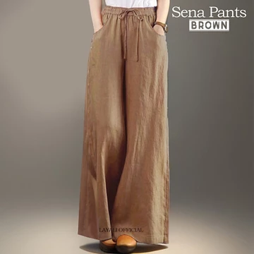 Celana Kulot Sena Polos Premium Linen By Layali