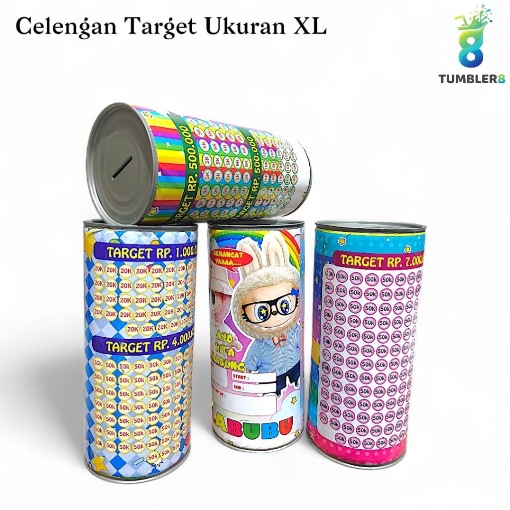 Jual Celengan Target Permanent Kaleng Ukuran XL Extra Large Jumbo Labu ...