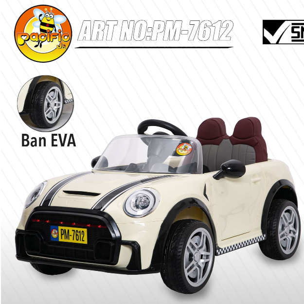 Jual Mainan Mobil Aki Anak Mini Cooper Style PM 7612+ Ban EVA Pacific ...