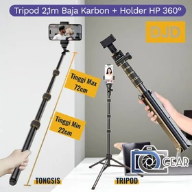 Tripod Stand DJD 2 1m Bahan Logam Holder HP Rotasi 360 Derajat