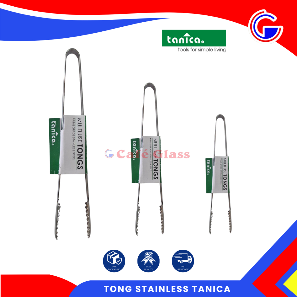 Capitan Gorengan Tahan Panas - Food Tong Bbq Stainless - Jepitan Es Batu - Tanica Alat Masak