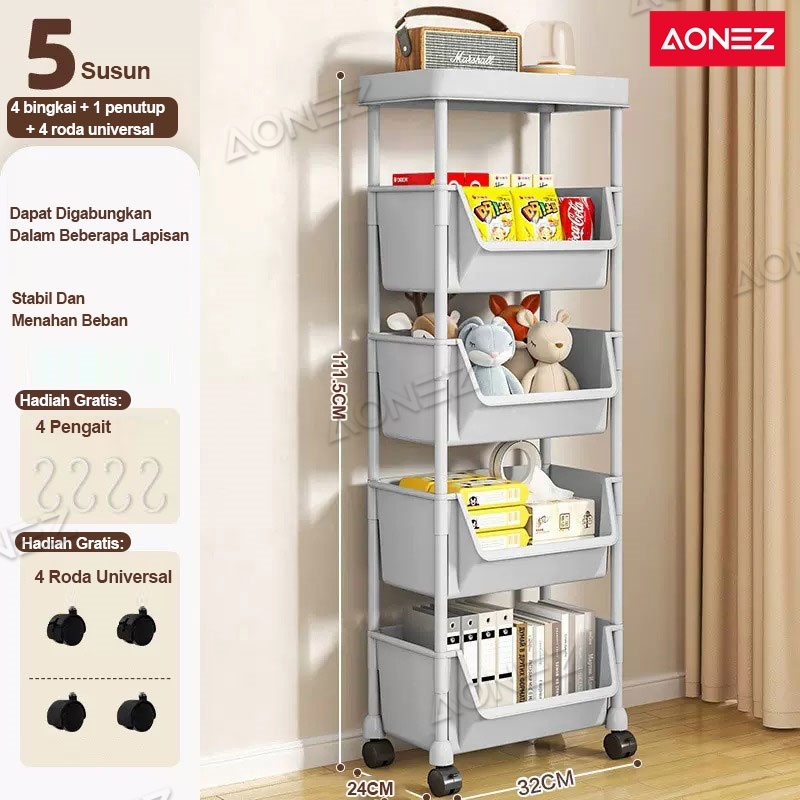 Jual ecentio X AONEZ Susun Serbaguna Tempat Rak Buku Anak Lemari Buku ...
