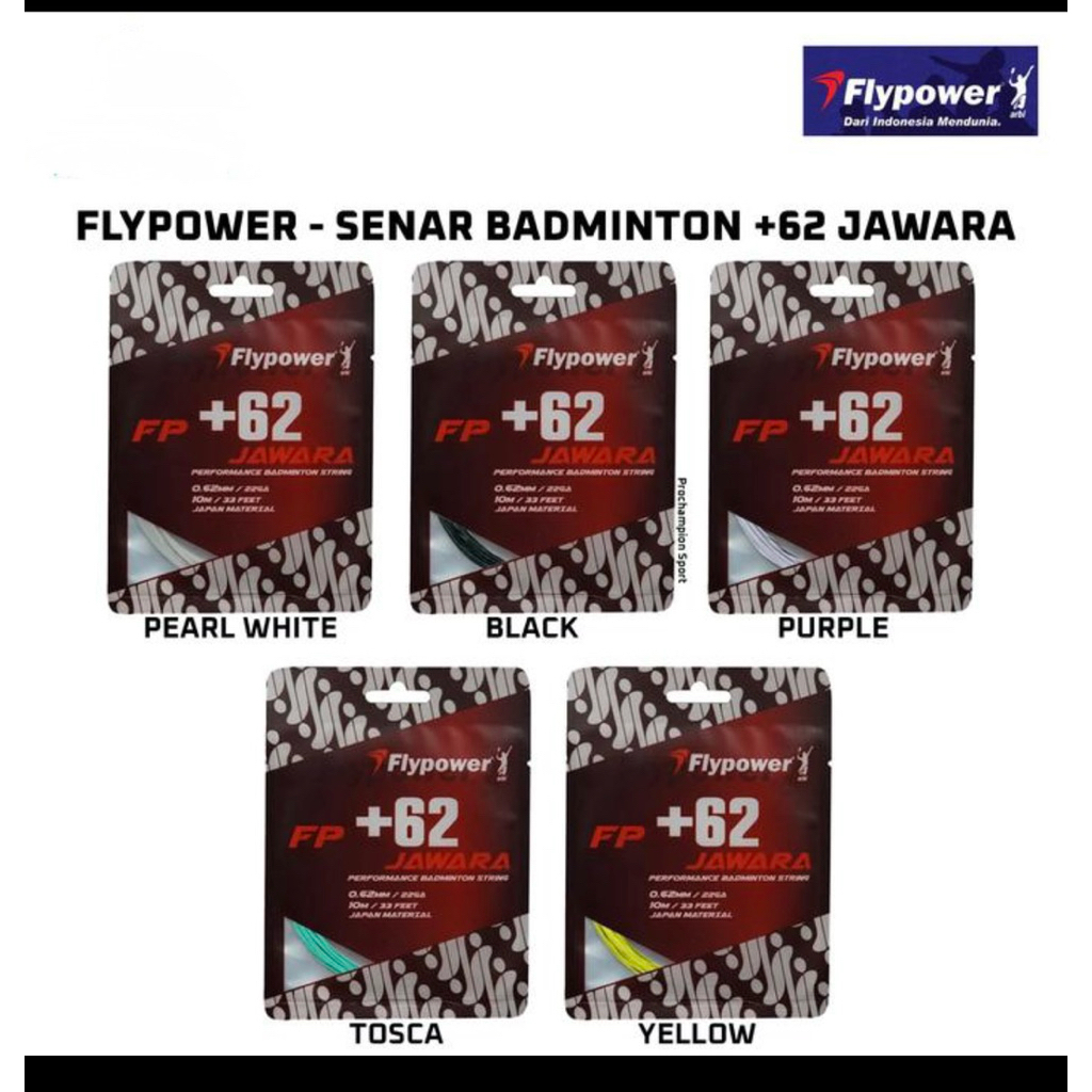 Jual Senar Badminton FLYPOWER FP +62 JAWARA STRING ORIGINAL | Shopee ...