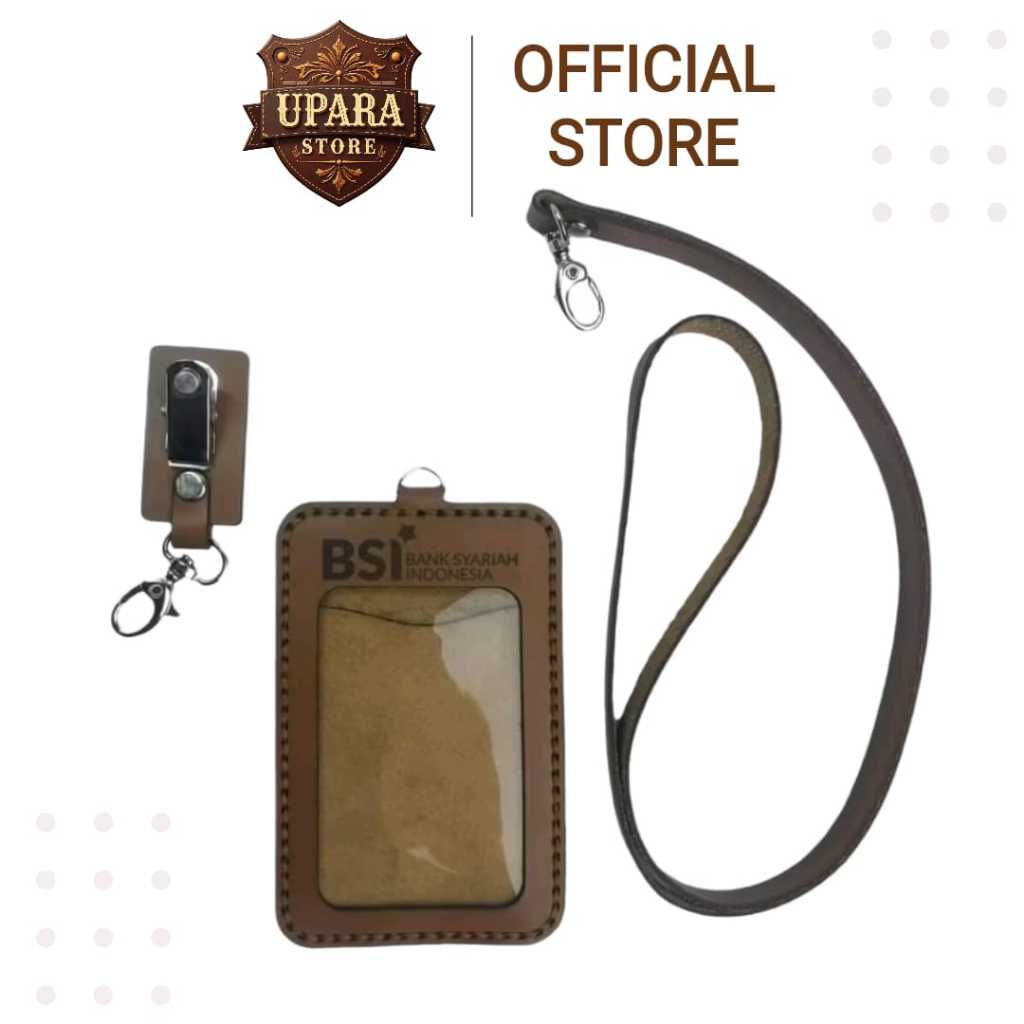 Jual J15_STORE id card atau name tag id card lanyard kulit sapi asli ...