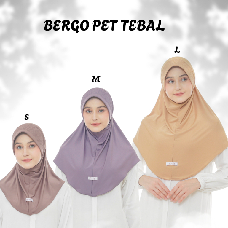 JILBAB BERGO HAMIDAH PET TEBAL ( S / M / L ) HIJAB BERGO SPANDEK JERSEY/ KERUDUNG BERGO HAMIDAH SPANDEX JERSEY