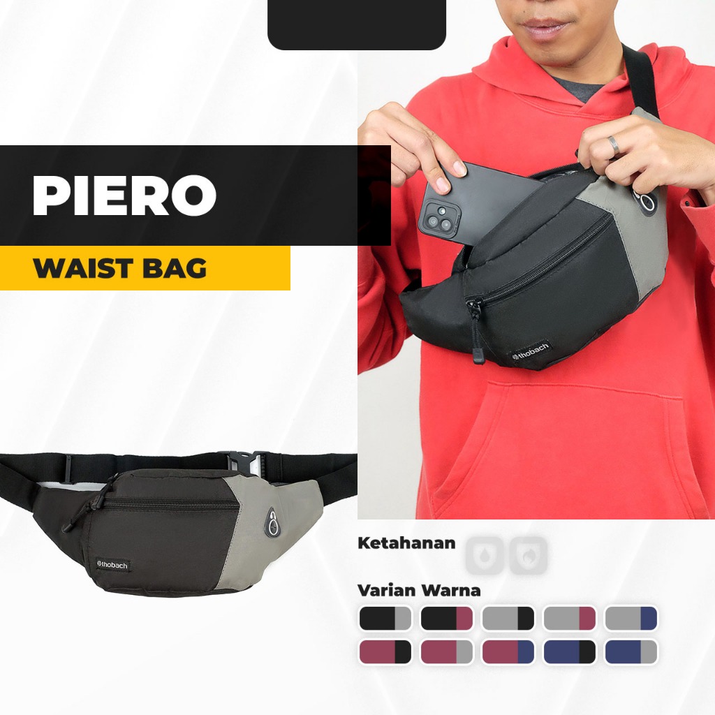 Product image THOBACH - WAIST BAG PIERO TAS PINGGANG PRIA WANITA SLING BAG TAS SELEMPANG SHOULDER BAG MURAH