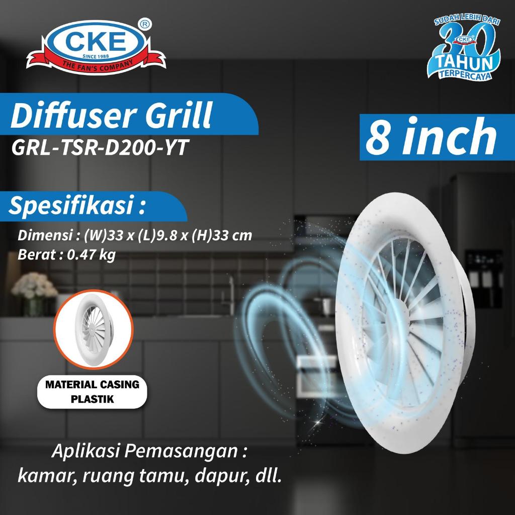 Jual CKE Fan Official - Swirl Diffuser 8 inch Ceiling Round Air Grill ...