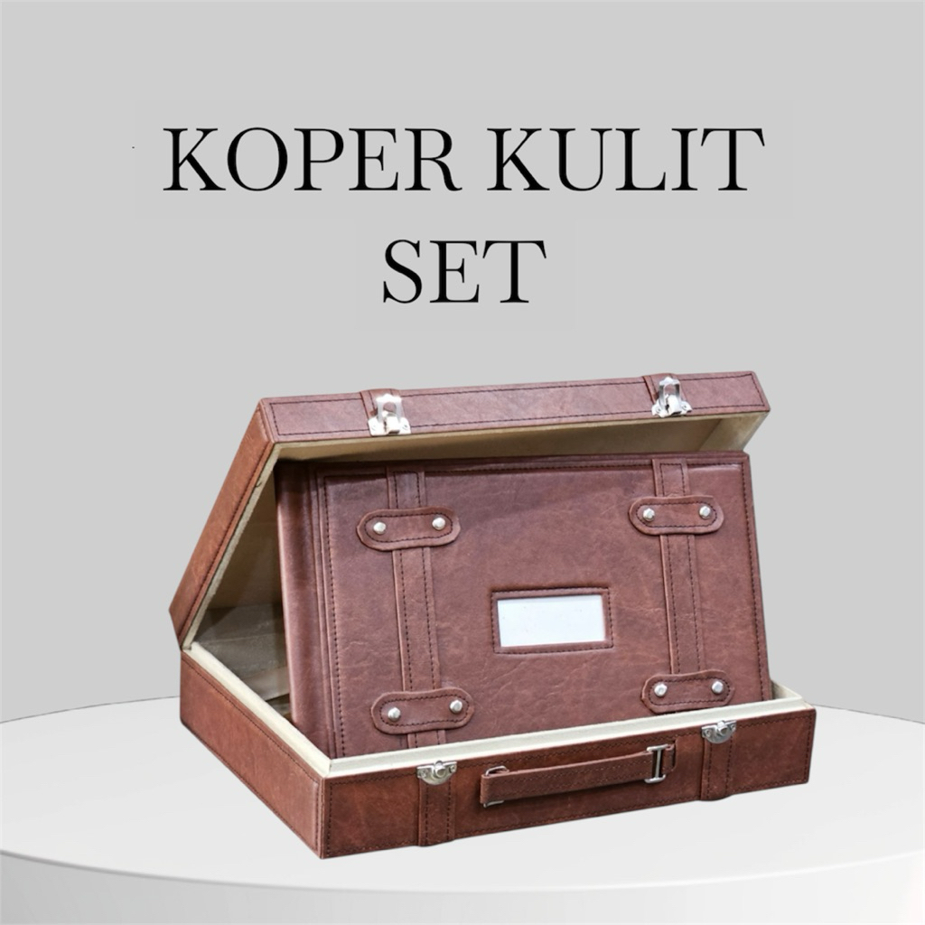 Jual CETAK ALBUM KOLASE + KOPER SET KULIT 20x30 | Shopee Indonesia