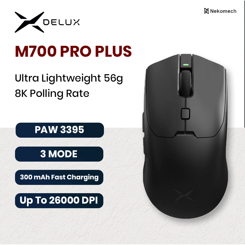 Jual DELUX M700 PRO PLUS PAW3395 26000DPI 8000HZ Wireless Gaming Mouse ...