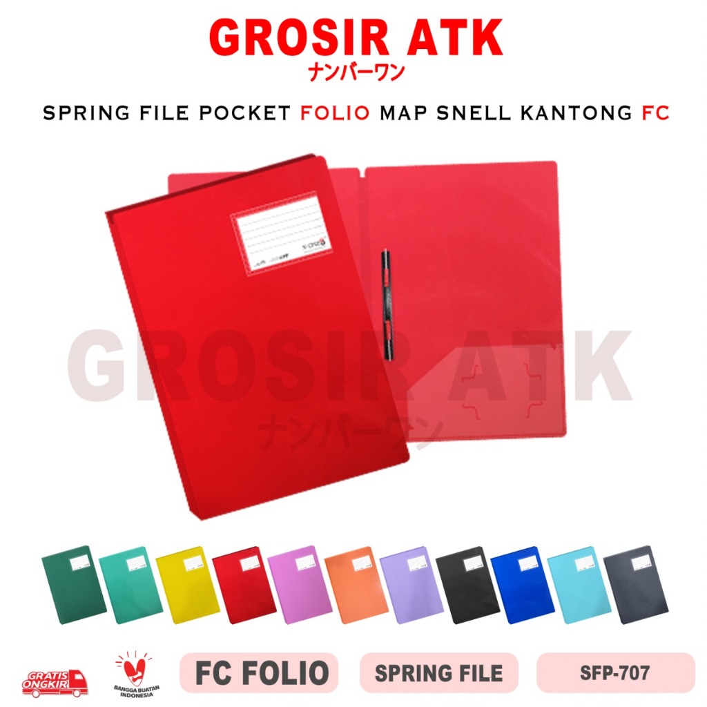 Jual GROSIR ATK-SPRING FILE POCKET UKURAN FOLIO MAP SNELL KANTONG / SFP ...
