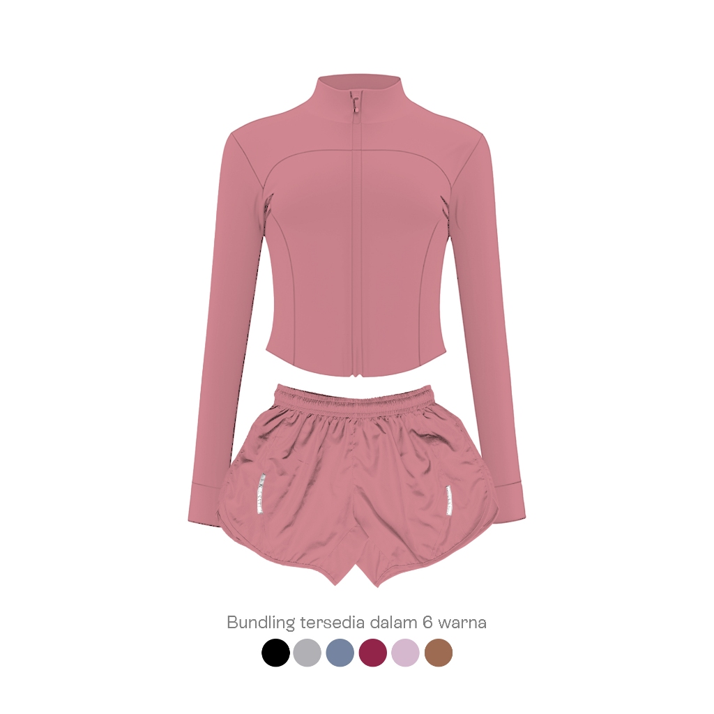 REBILION - Setelan jaket olahraga wanita / set pakaian zumba / setelan olahraga wanita