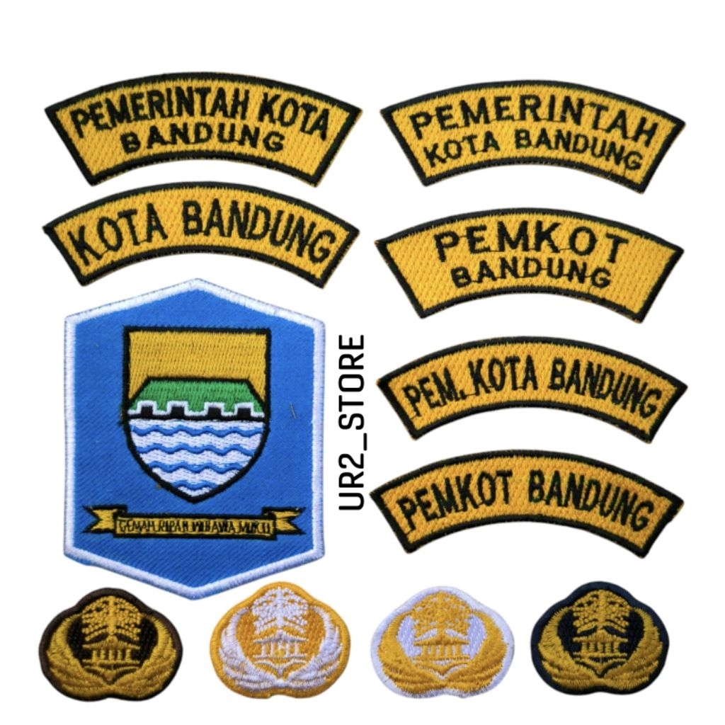 Jual BORDIR BADGE EMBLEM ATRIBUT ASN PNS LOGO KOTA BANDUNG, LOGO KOTA ...