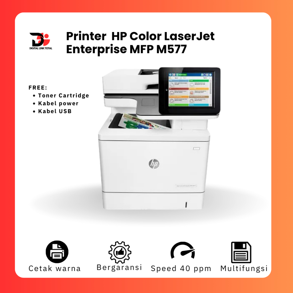 Jual Printer Color Multifungsi HP LaserJet Enterprise MFP M577 Bekas ...