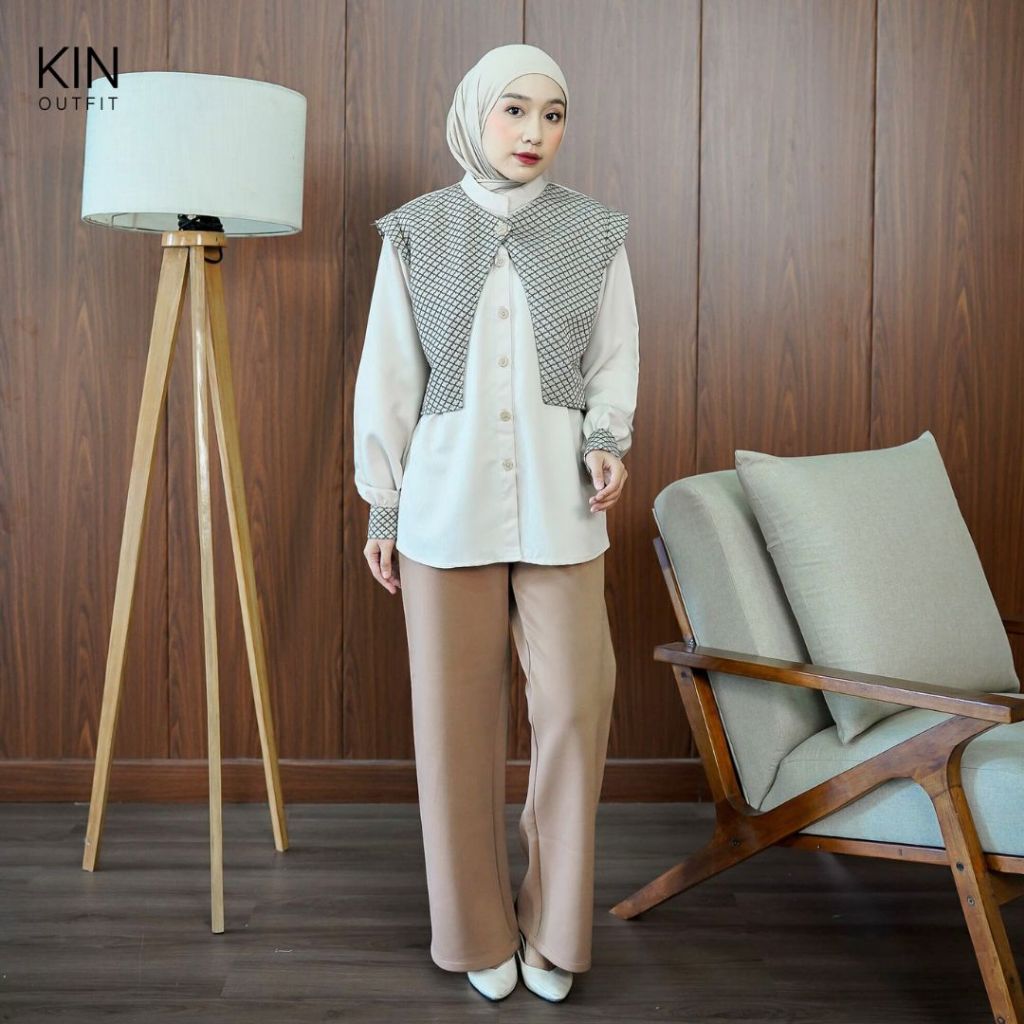 Jual KIN OUTFIT | KALLISTA BLOUSE SHIRT ATASAN WANITA | Shopee Indonesia