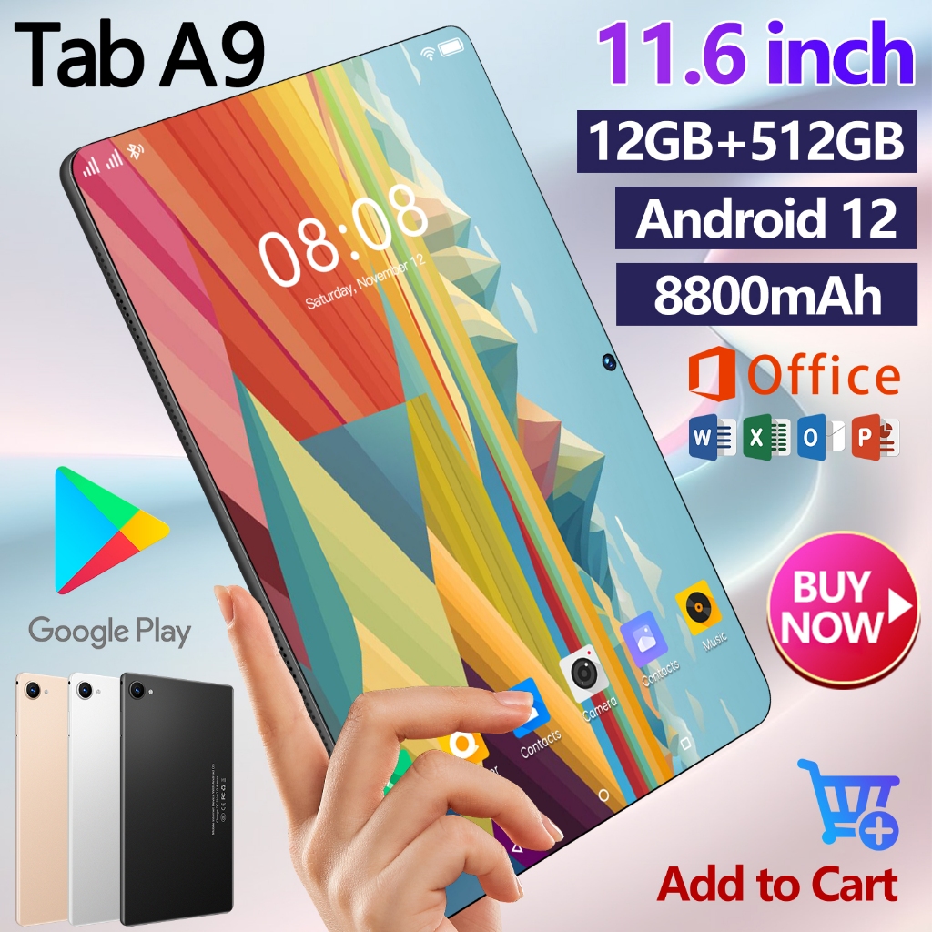 Jual Tab A9 Tablet RAM 12G + 512GB R0M 11,6 inci Cocok untuk konferensi ...