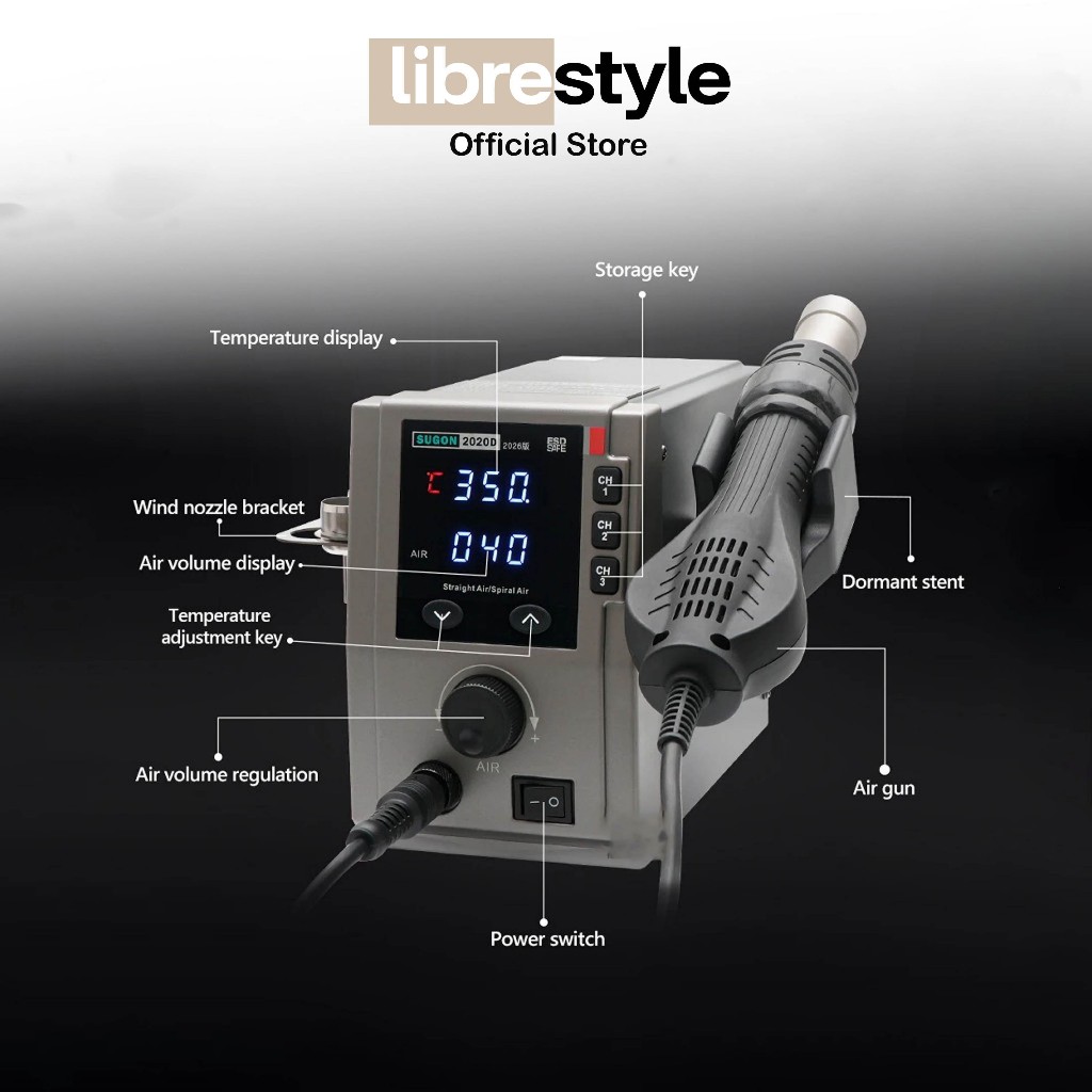 Jual Sugon 2020D Blower 2020D New Version 2026 Digital Hot Air Station ...
