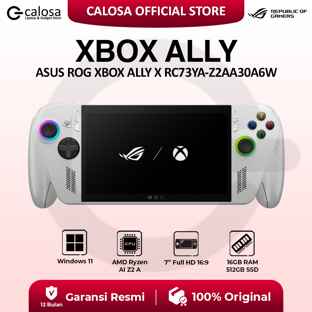 Jual ASUS ROG XBOX ALLY X RC73YA-Z2AA30A6W AMD RYZEN Z2 A 7'' Windows ...