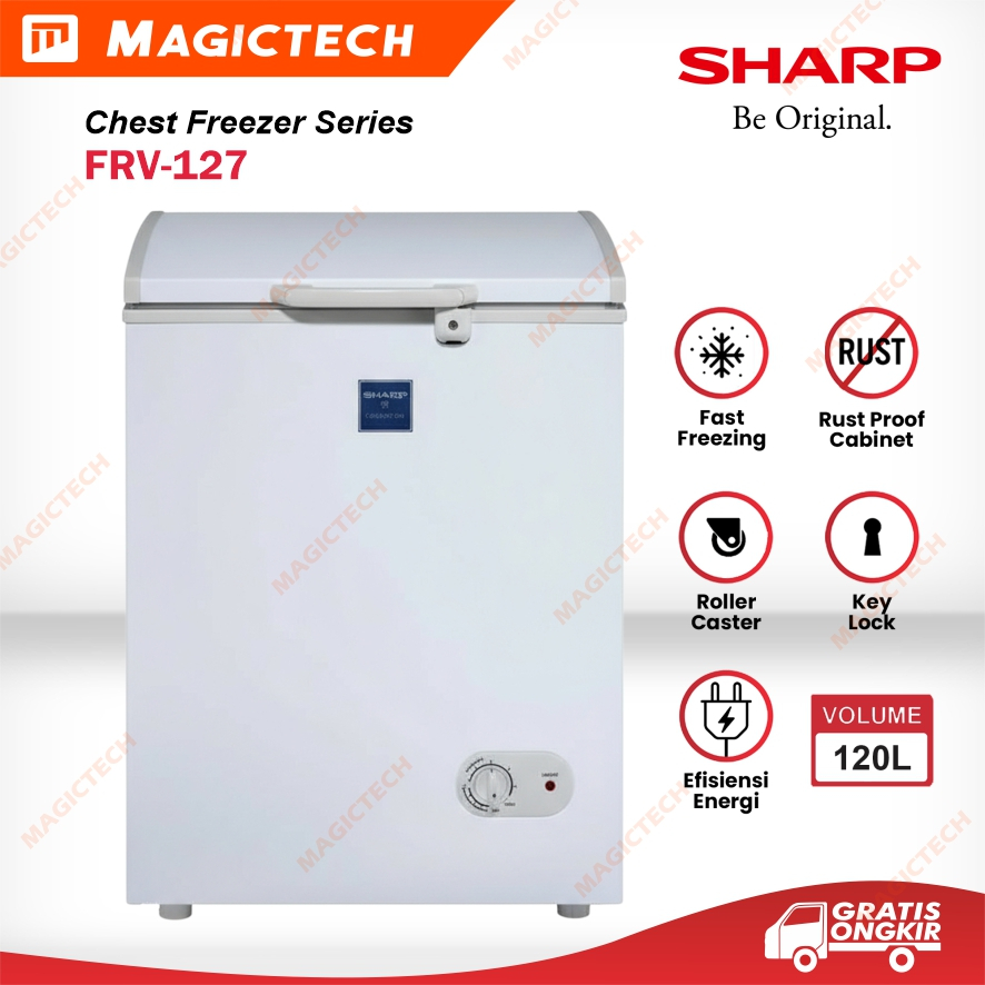 Jual Sharp Chest Freezer FRV-127 Series 120 Liter Box Freezer Low Watt ...