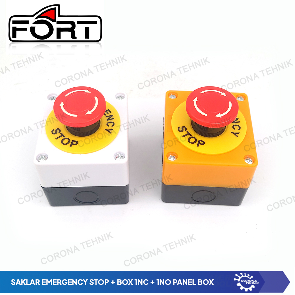 Jual Saklar Emergency Stop + Box 1NC + 1NO Panel Box | Shopee Indonesia