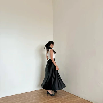 Rok Himari Skirt Korean Style Rok Flare Lilit Skirt Rok Lilit Satin Wrap Skirt Rok Lilit Polos