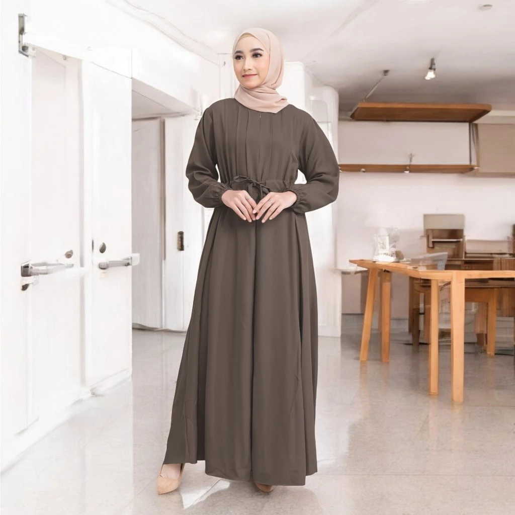 Gamis polos nyaman dipakai seharian