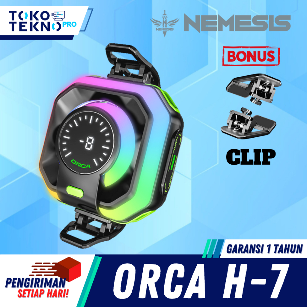 Jual NYK Nemesis ORCA H7 / H-7 Magnetic Cooling Phone Cooler Fan Cooler ...