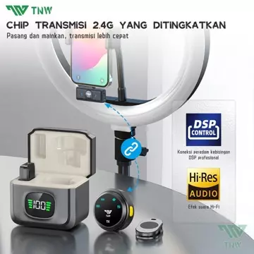 Trend TNW A28 Wireless Mic TYPE C Lavalier 40m Range ENC Wireless Microphone Magnetic Clip On