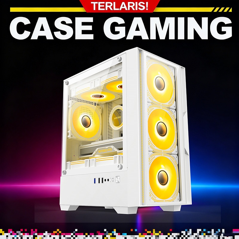 Jual Lenovo Casing PC Micro ATX / ITX Gaming Desain Compact dengan Kaca ...