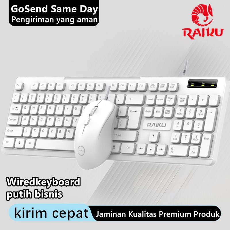 Jual RAIKU Keyboard Bisnis kantor-putih, Keyboard Kombinasi Papan ...