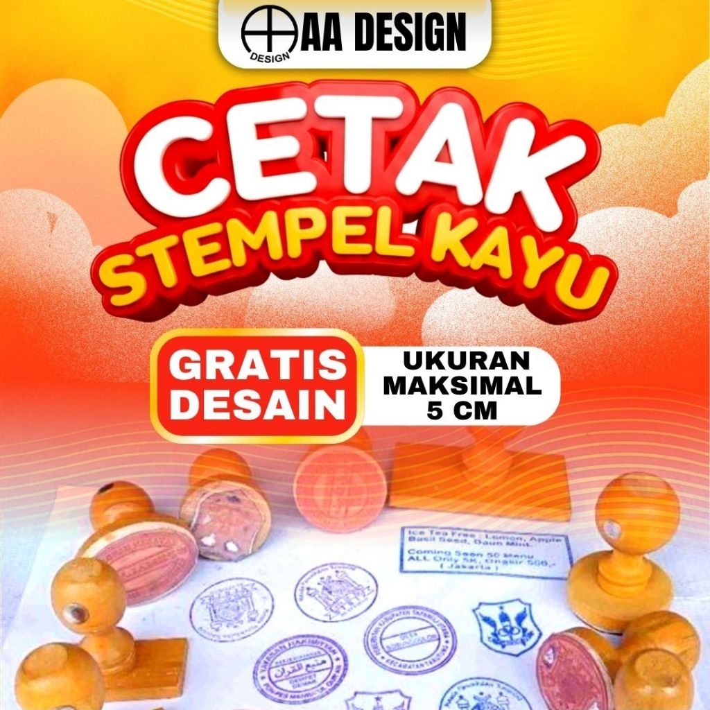 Jual Cetak Stempel Kayu Custom | Gratis Desain | Max 5 CM | Shopee ...
