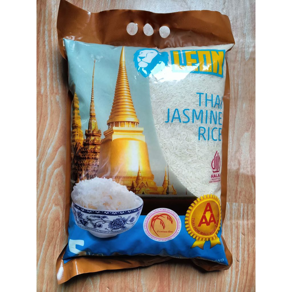 Jual BERAS LEON THAILAND JASMINE RICE 5 KG | Shopee Indonesia