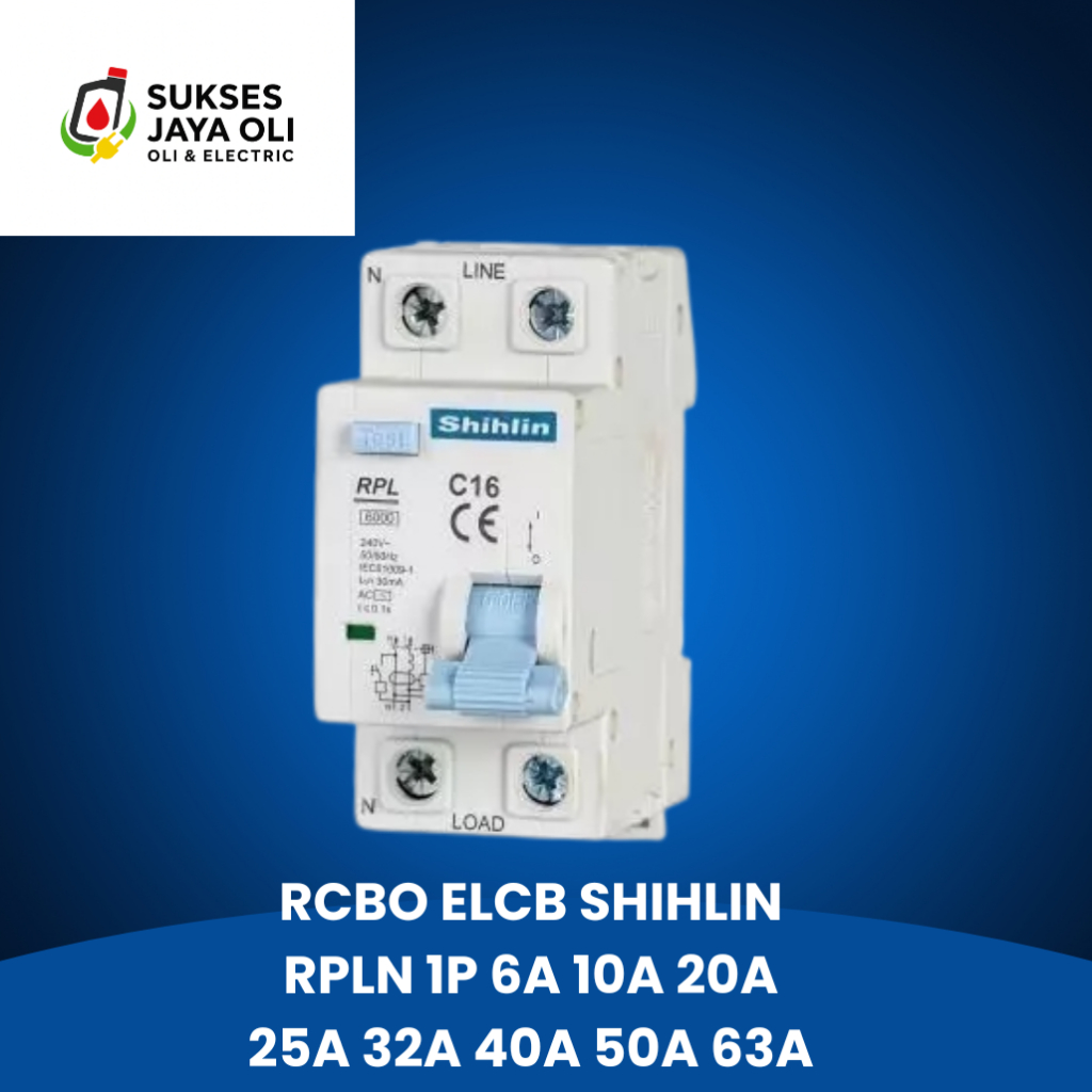 Jual RCBO ELCB RCCBH SHIHLIN RPL RPLN 1P+N 6A 10A 16A 20A 25A 32A 40A ...