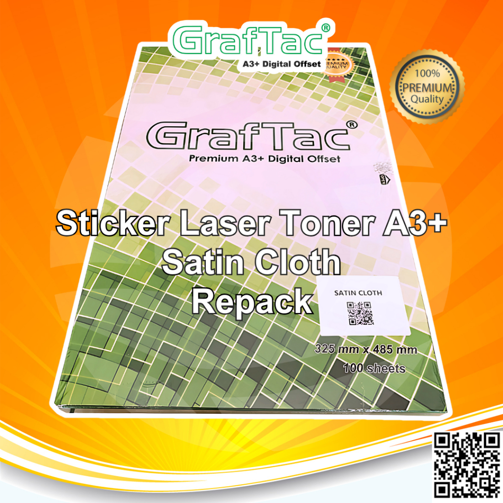 Jual Graftac Sticker Vinyl Satin Cloth Stiker Kain Label Fashion A3 ...
