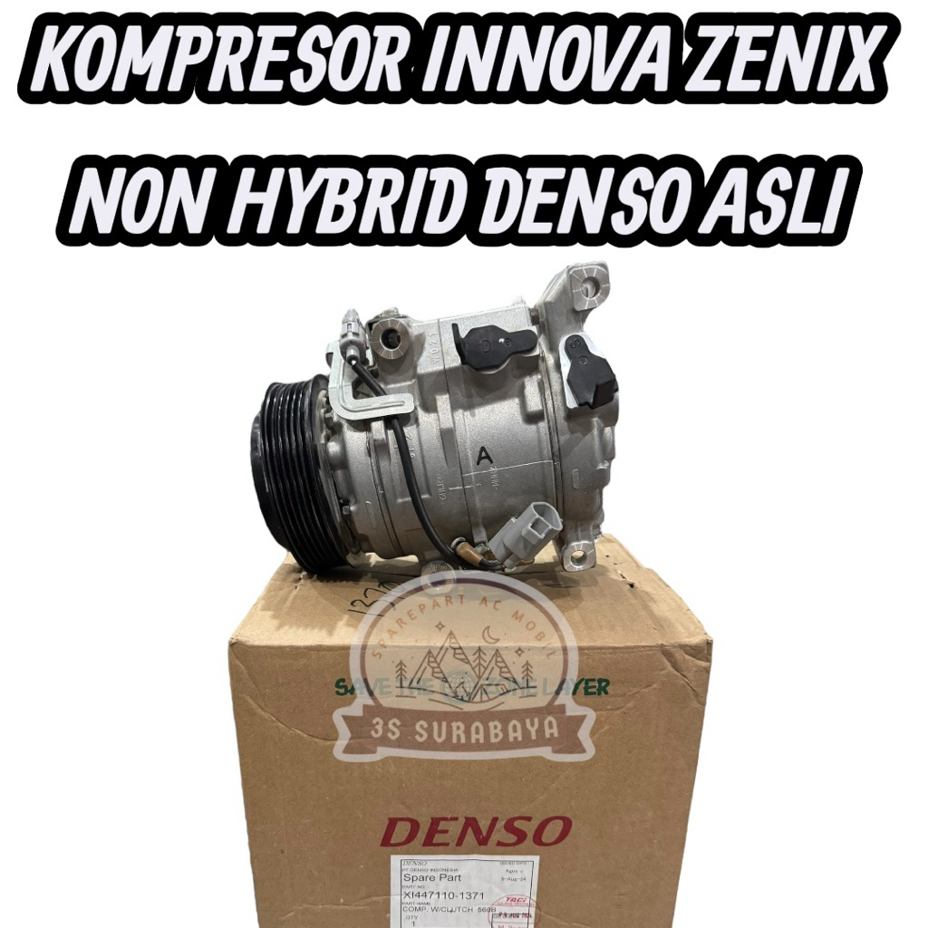 Jual Kompresor Innova Zenix Non hybrid Denso asli Ac mobil Toyota Inova ...