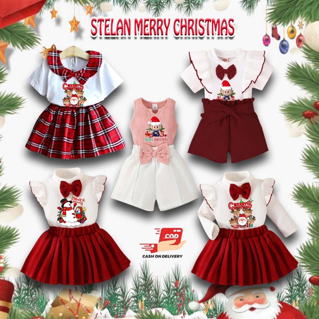 Jual PROMO NATAL BAJU SETELAN ROK ANAK PEREMPUAN USIA 1-5 TAHUN SETELAN ...