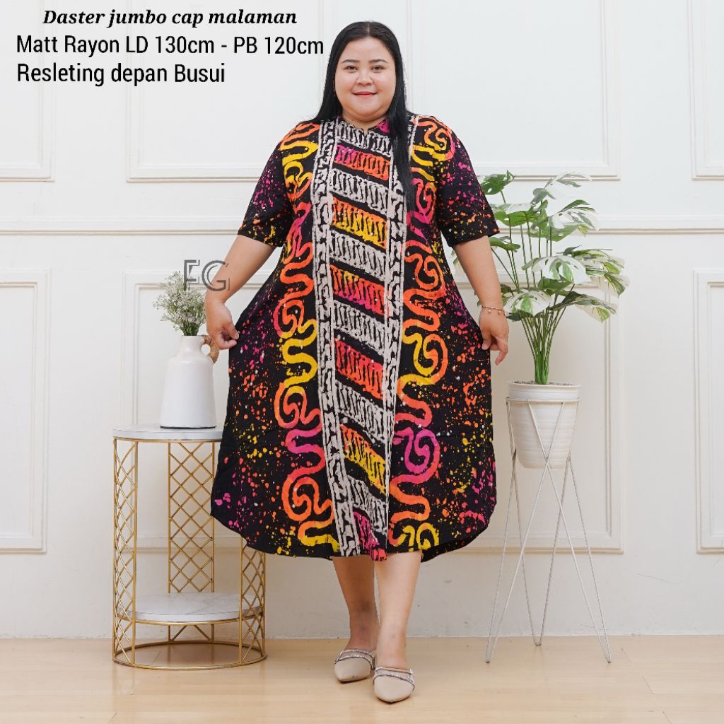 Daster Jumbo Twill Rayon Super Lengan 4