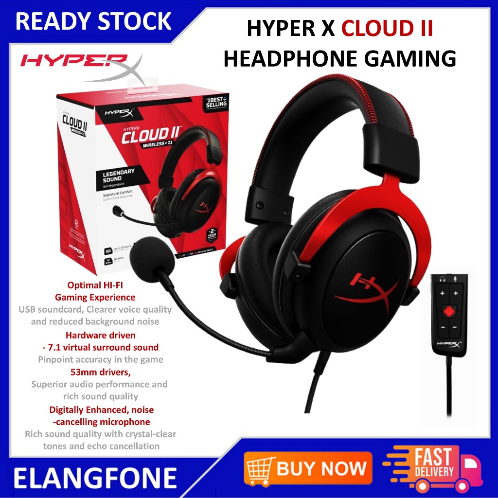 Jual HyperX Cloud II III Gaming Headset Cloud Wired Noise