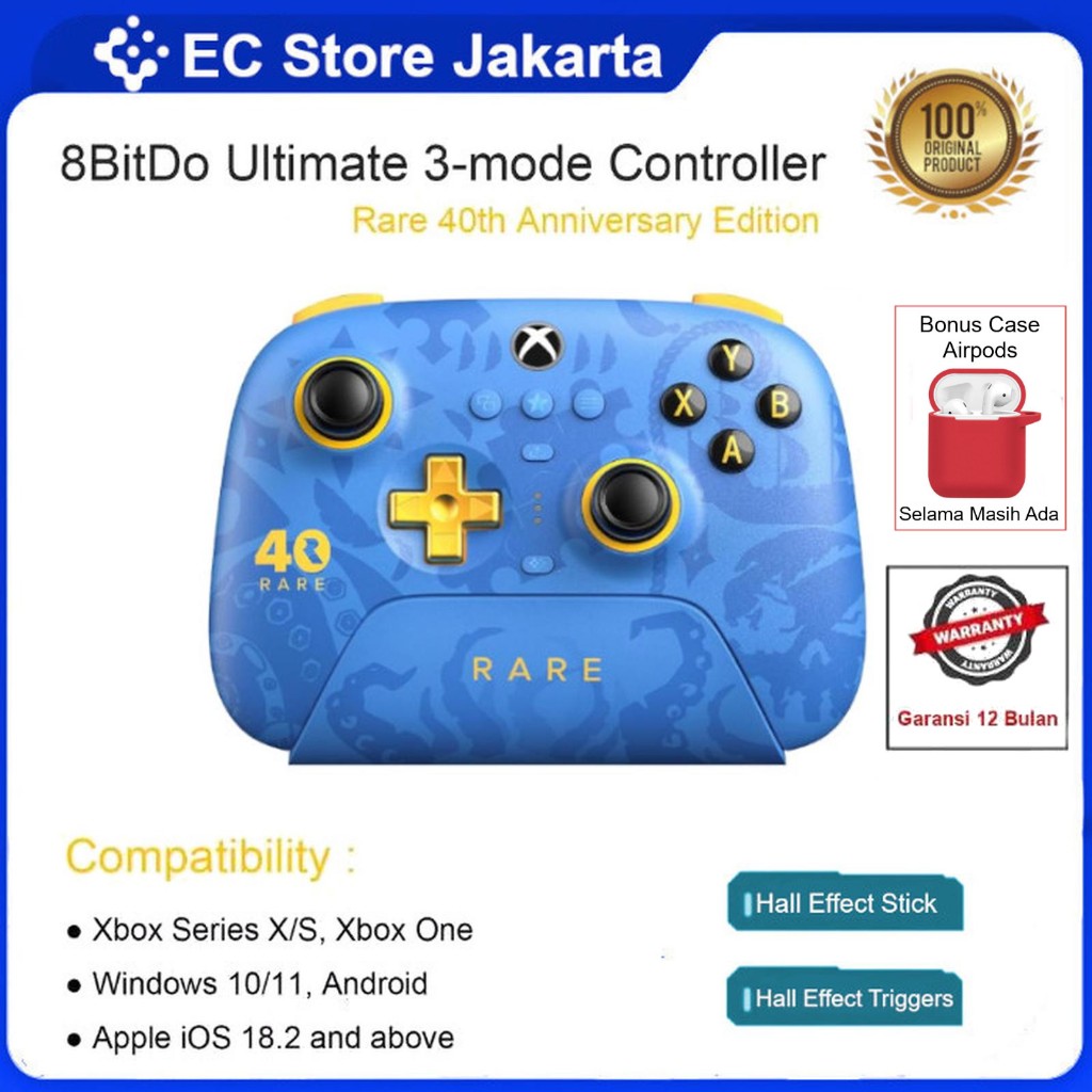 Jual 8BitDo Ultimate 3-Mode Rare 40th Edition Wireless Gamepad ...
