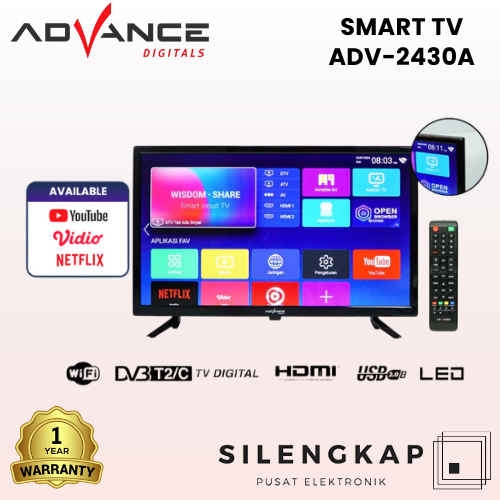 Jual ADVANCE Smart TV ADV-2430A Android LED 24 Inch Garansi Resmi ...