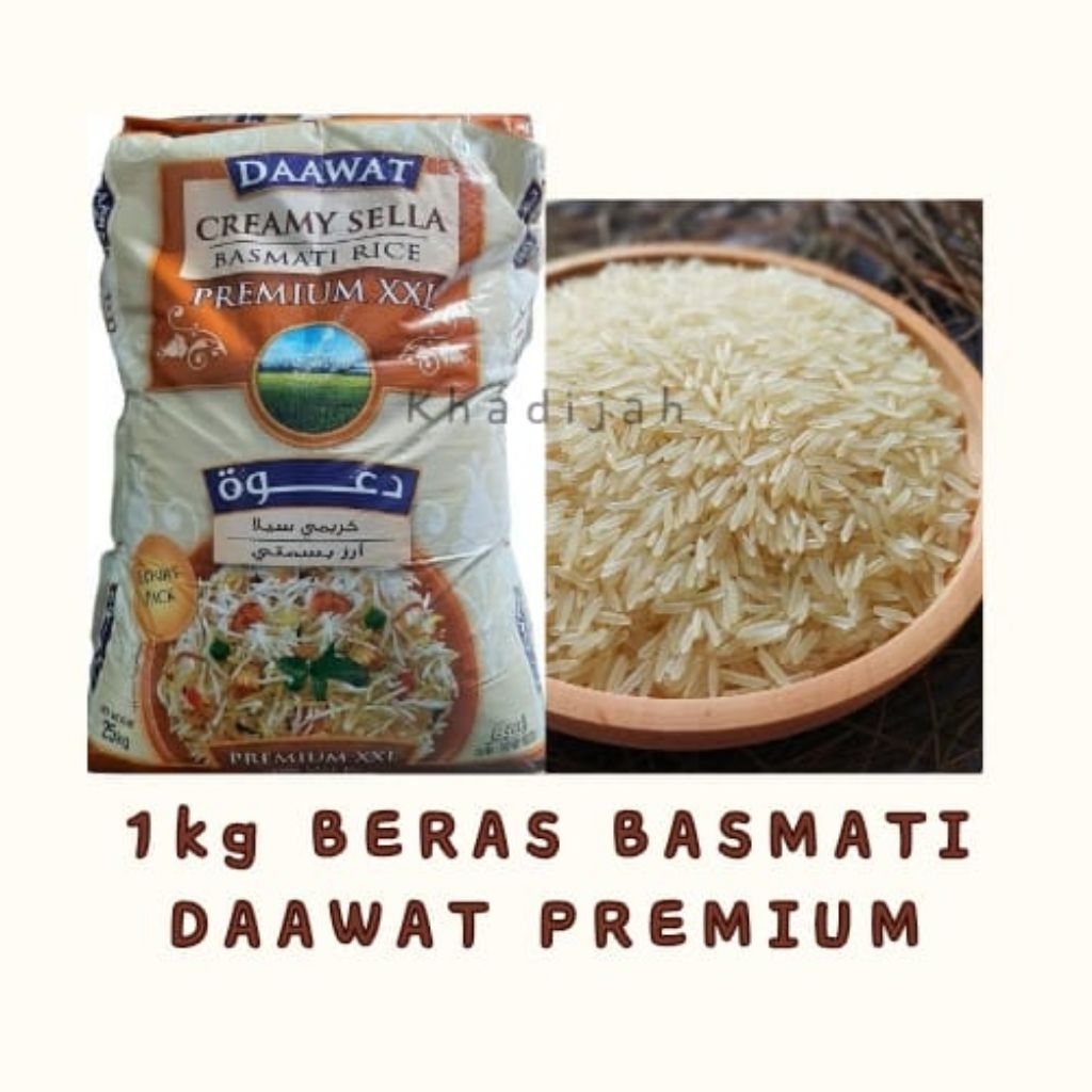 Jual Beras Basmati 1kg merk daawat premium import india | Shopee Indonesia