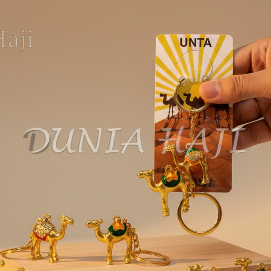 Gantungan Kunci UNTA ONTA 3D Stainless / Souvenir Arab Oleh Oleh Haji dan Umroh