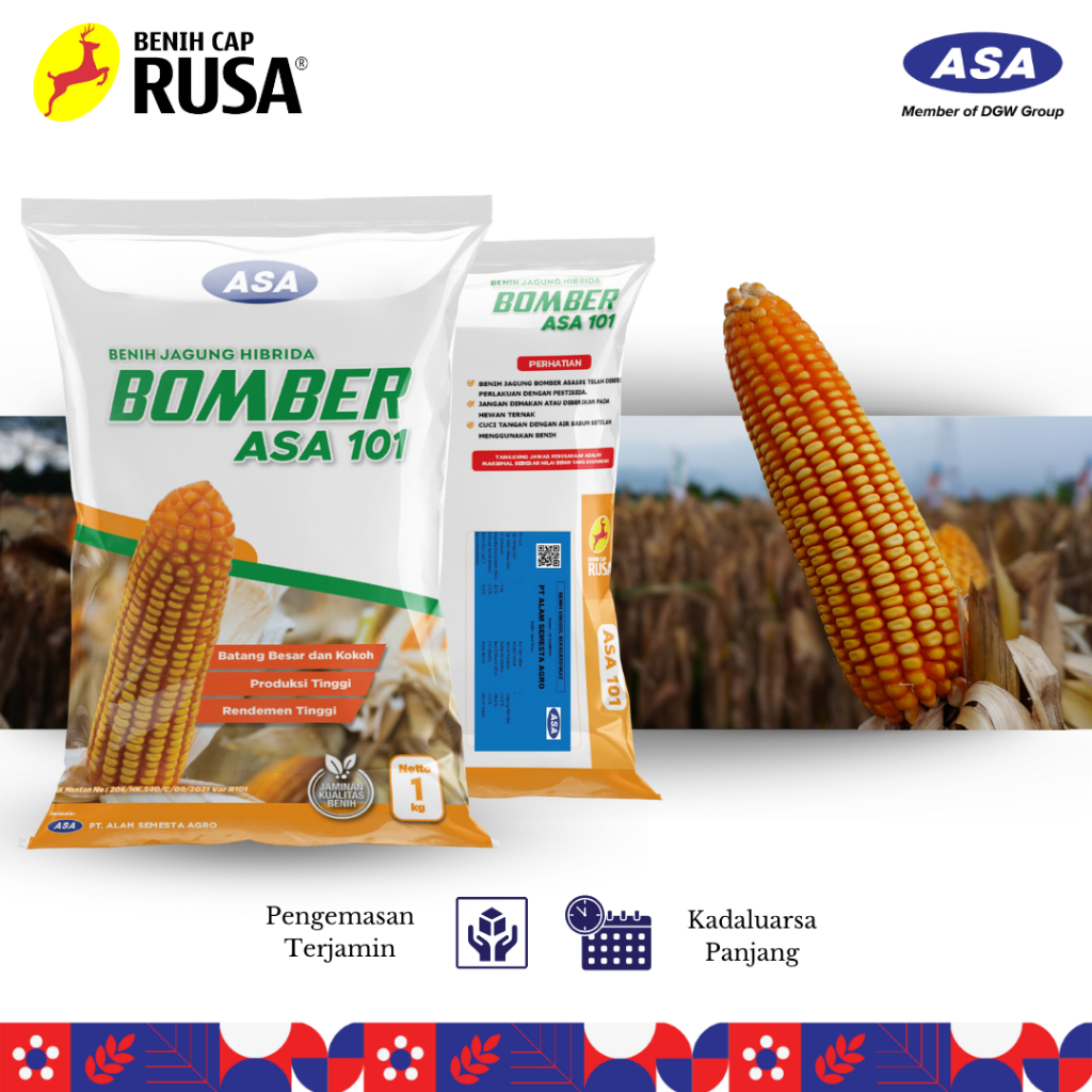 Jual ASA - BENIH JAGUNG PIPIL BOMBER ASA R101 - Isi 1 Kg 4200 Biji ...