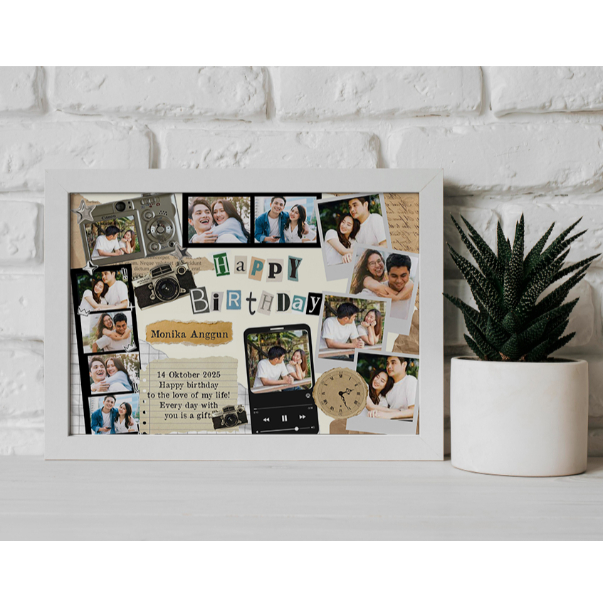 Jual SATU HARI JADI! kado Ulang Tahun ScrapFrame foto Bingkai kado ...
